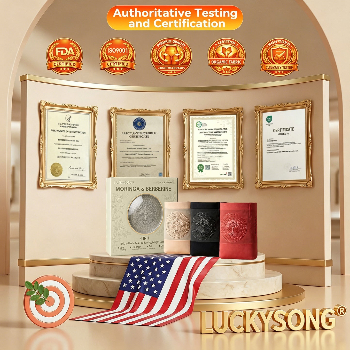 ✨ LUCKYSONG® 2026 Moringa & Berberine 4-In-1 Micro-Particle Sculpting & Fat-Burn Shorts