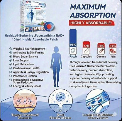 𝐇𝐞𝐚𝐥𝐫𝐢𝐳𝐞® 𝐁𝐞𝐫𝗯𝗲𝐫𝐢𝐧𝐞 · Fucoxanthin × NAD⁺ 𝟏𝟎-𝐢𝐧-𝟏 55 off